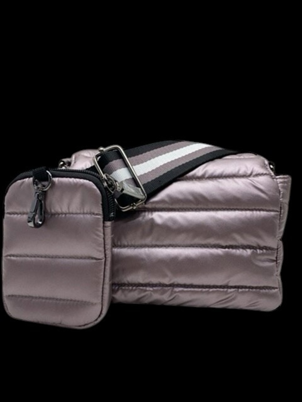 Think Royln Crossbody Bag with Detachable Pouch, Polyester, Adjustable Strap
